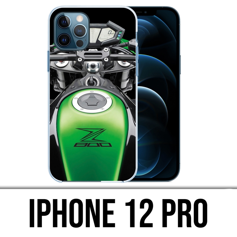 Coque iPhone 12 Pro - Kawasaki Z800 Moto