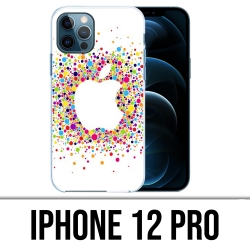 Coque iPhone 12 Pro - Logo Apple Multicolore