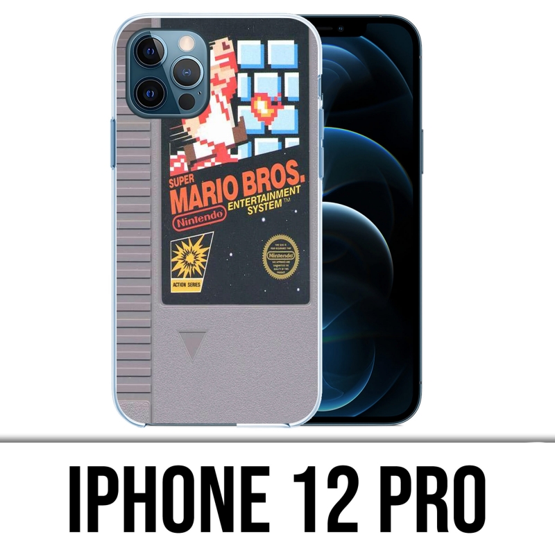 Custodia per iPhone 12 Pro - Cartuccia Nintendo Nes Mario Bros