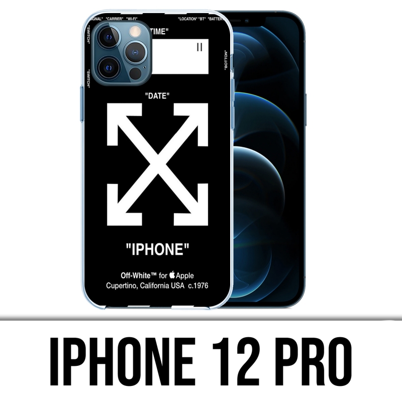 Case For Iphone 12 Pro Off White Black