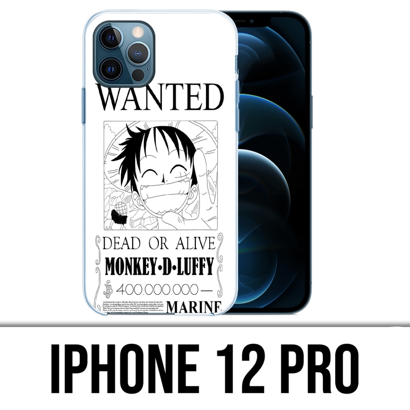 Coque iPhone 12 Pro - One Piece Wanted Luffy