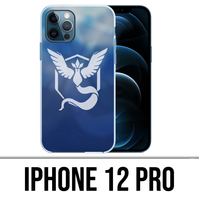 Coque iPhone 12 Pro - Pokémon Go Team Bleue Grunge