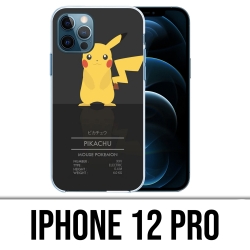 Coque iPhone 12 Pro - Pokémon Pikachu Id Card