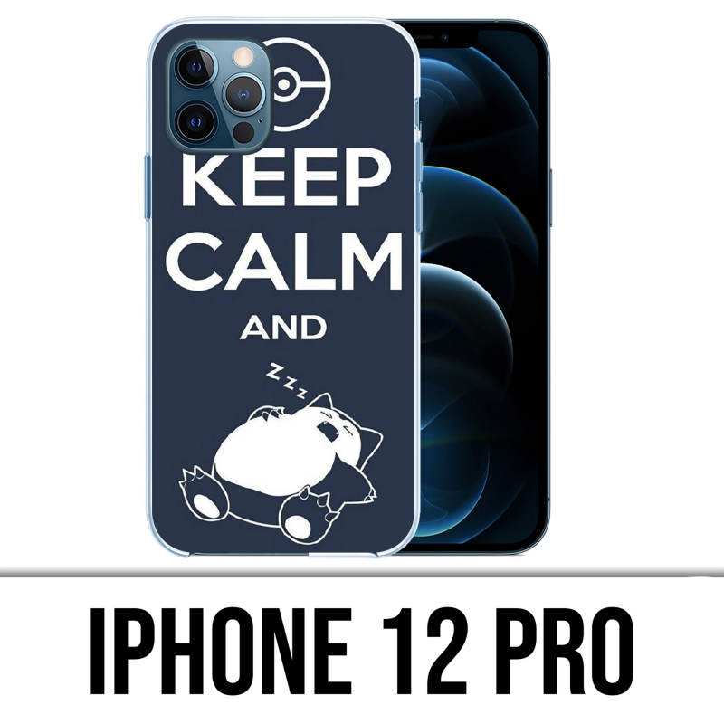 Custodia iPhone 12 Pro - Pokémon Snorlax Keep Calm