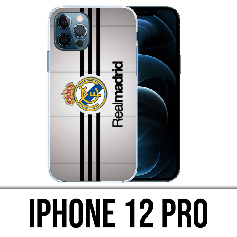 Coque iPhone 12 Pro - Real Madrid Bandes