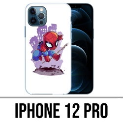 Coque iPhone 12 Pro - Spiderman Cartoon
