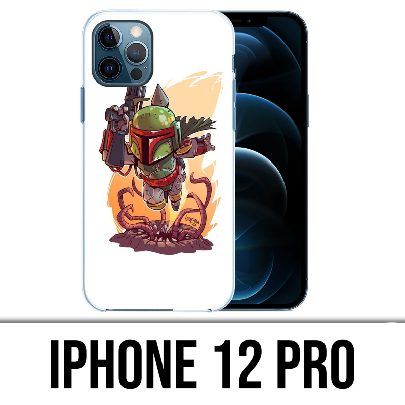 Coque iPhone 12 Pro - Star Wars Boba Fett Cartoon