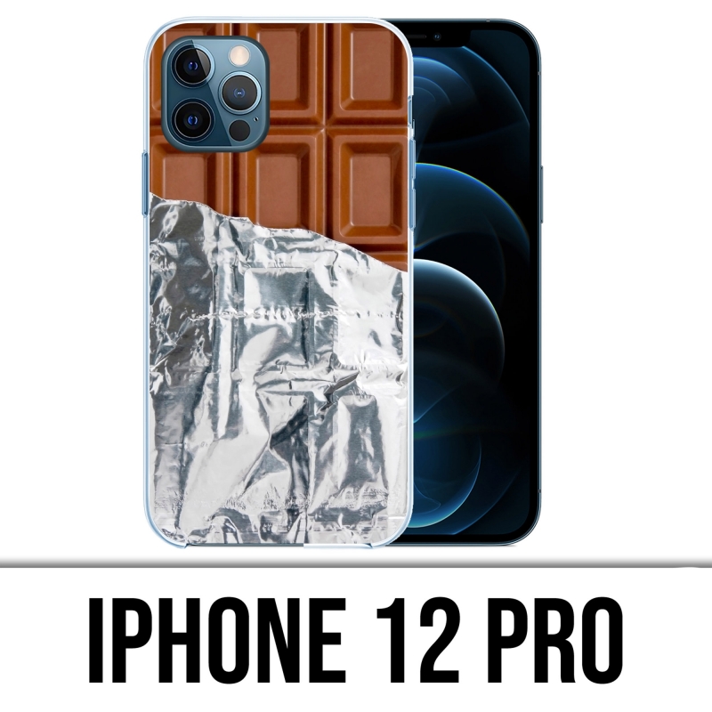 Coque iPhone 12 Pro - Tablette Chocolat Alu