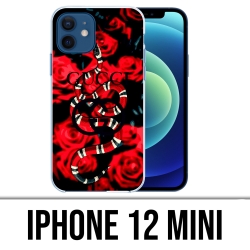 Custodia per iPhone 12 mini - Gucci Snake Roses