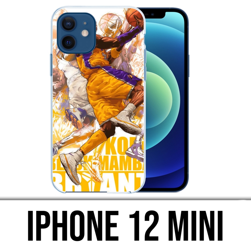 Coque iPhone 12 mini - Kobe Bryant Cartoon Nba