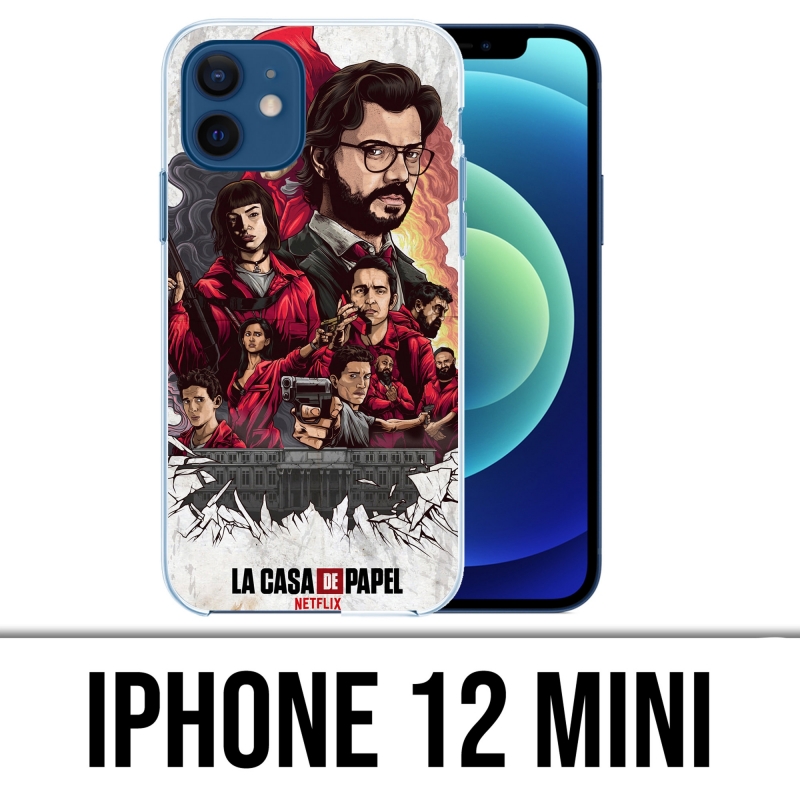 Custodia per iPhone 12 mini - La Casa De Papel - Comics Paint