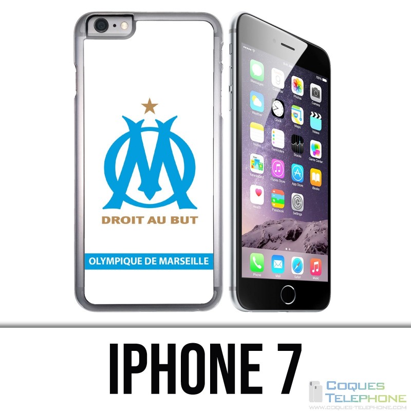 Custodia per iPhone 7 - Logo Om Marseille Blanc