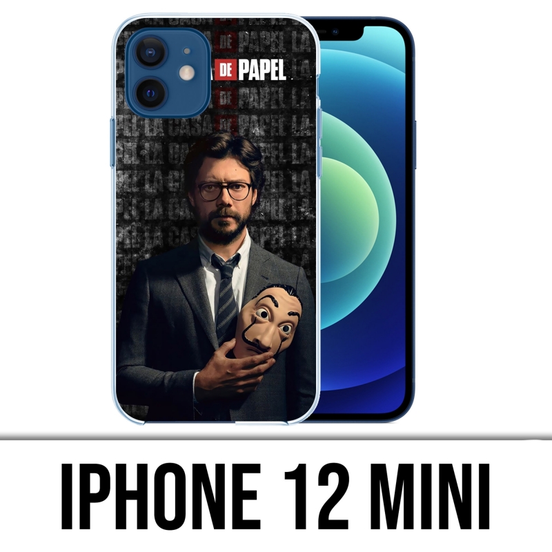 Coque iPhone 12 mini - La Casa De Papel - Professeur Masque