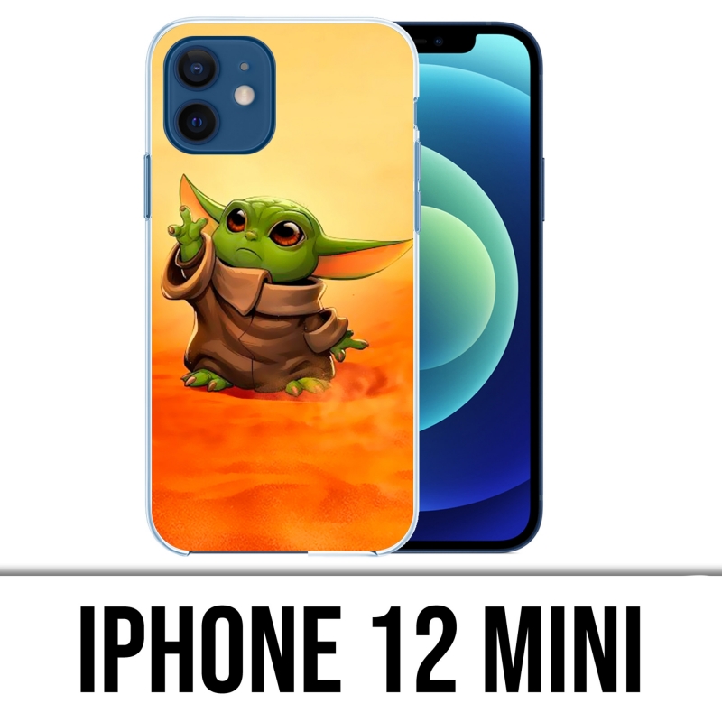Custodia per iPhone 12 mini - Star Wars Baby Yoda Fanart