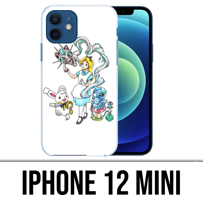 Coque iPhone 12 mini - Alice Au Pays Des Merveilles Pokémon