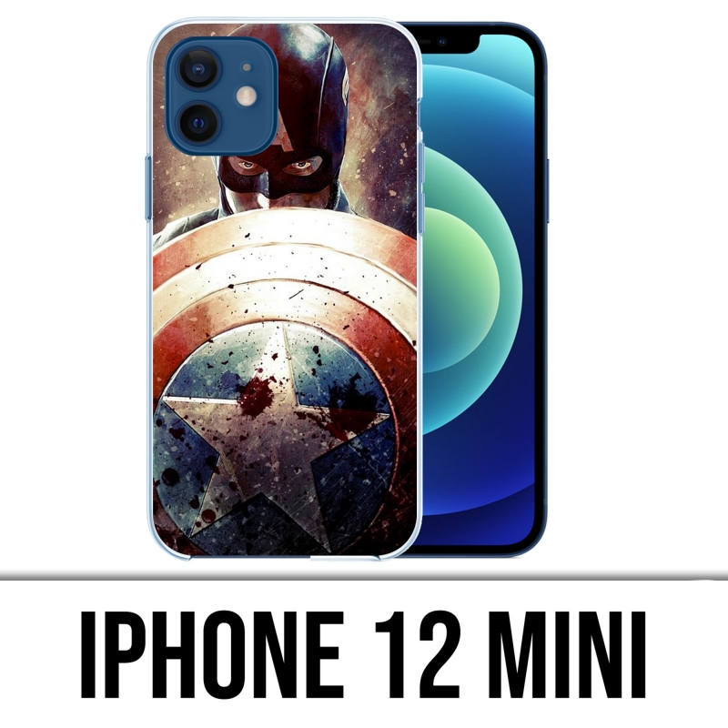 Custodia per iPhone 12 mini - Captain America Grunge Avengers