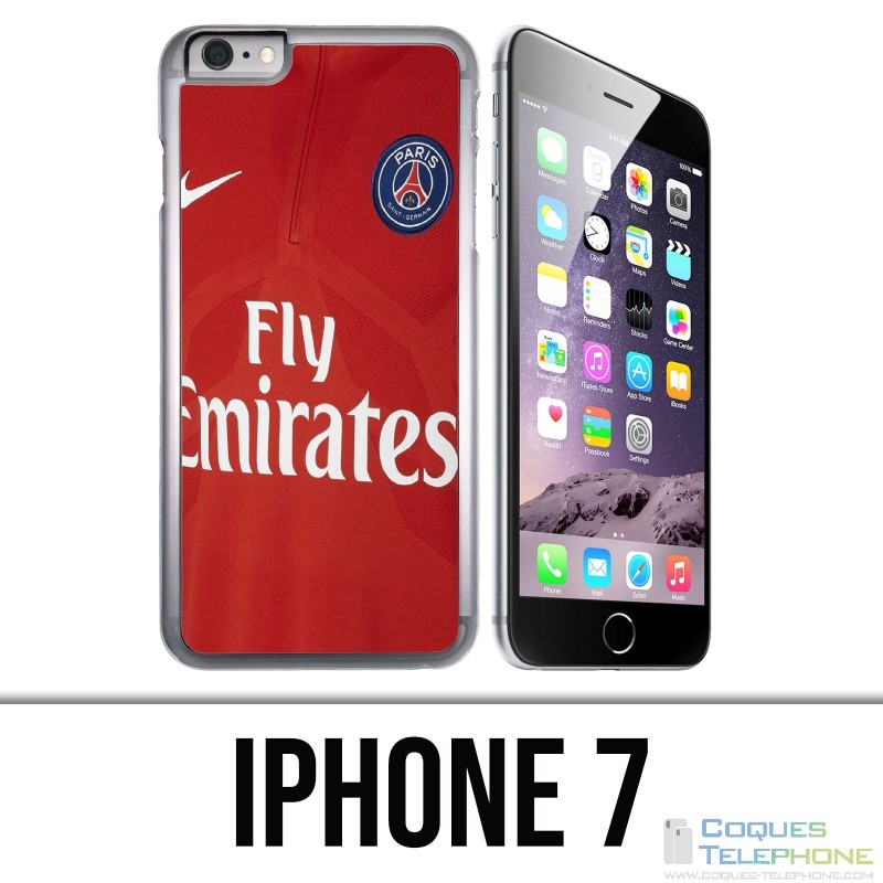 Coque iPhone 7 - Maillot Rouge Psg