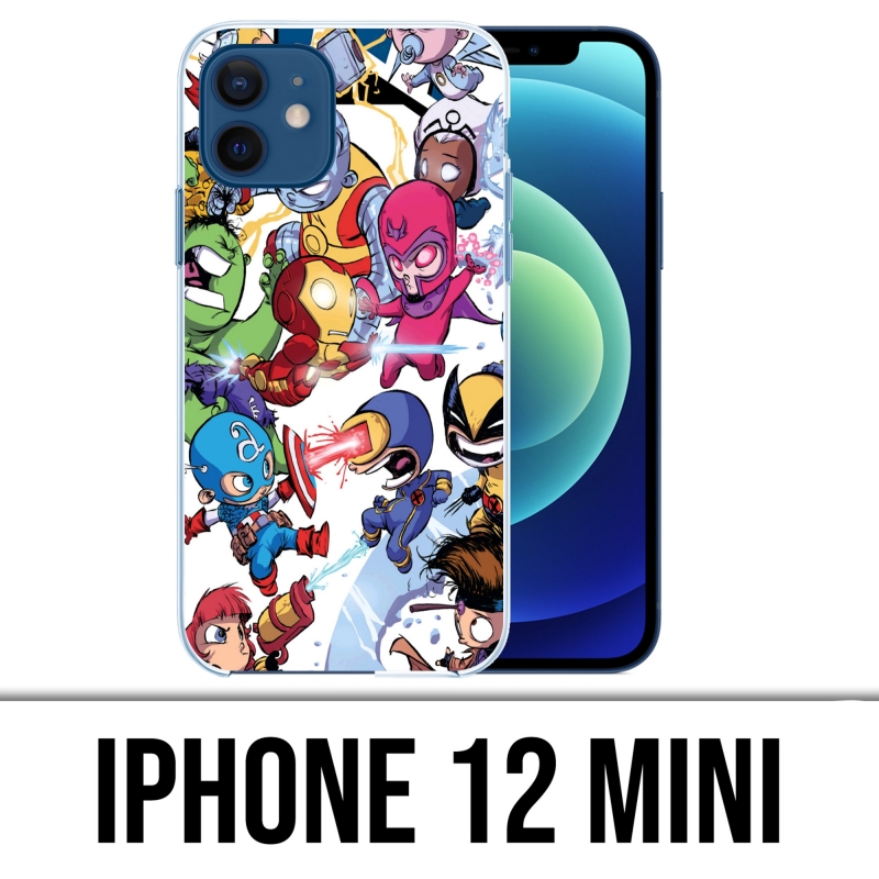 Custodia per iPhone 12 mini - Simpatici eroi Marvel
