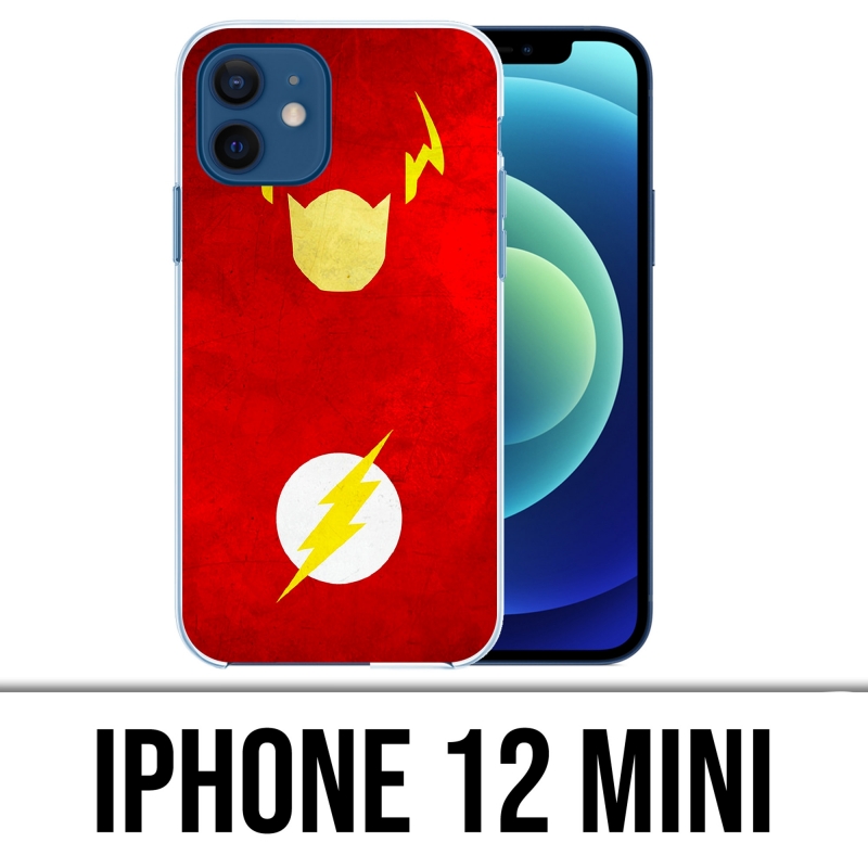 Coque iPhone 12 mini - Dc Comics Flash Art Design