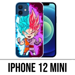Coque iPhone 12 mini - Dragon Ball Black Goku Cartoon