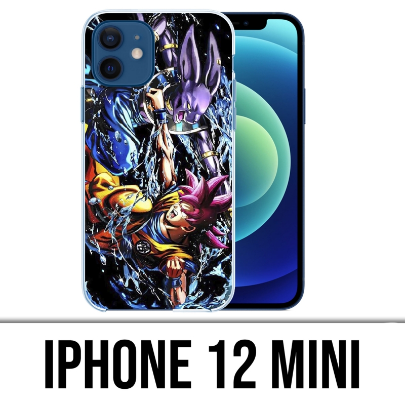 Coque iPhone 12 mini - Dragon Ball Goku Vs Beerus