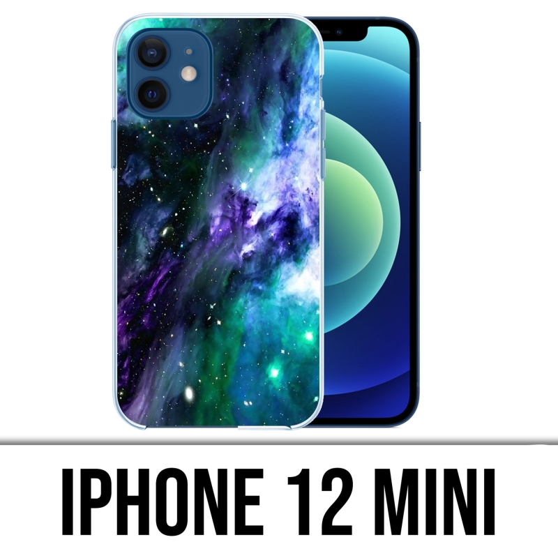 Coque iPhone 12 mini - Galaxie Bleu