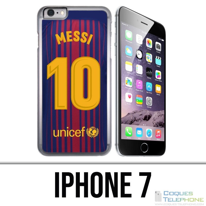 Coque iPhone 7 - Messi Barcelone 10