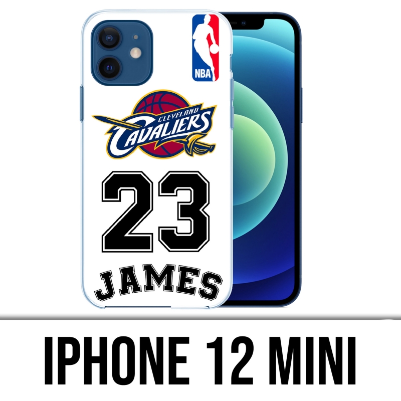 Coque iPhone 12 mini - Lebron James Blanc