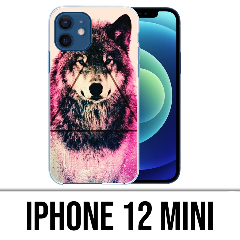 Coque iPhone 12 mini - Loup Triangle