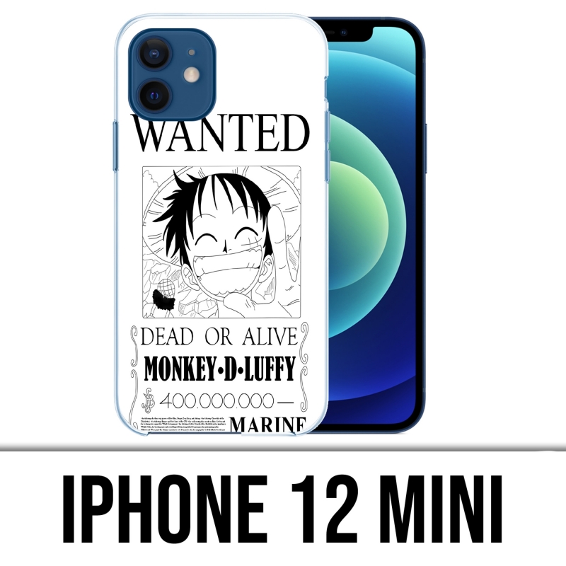 Coque iPhone 12 mini - One Piece Wanted Luffy