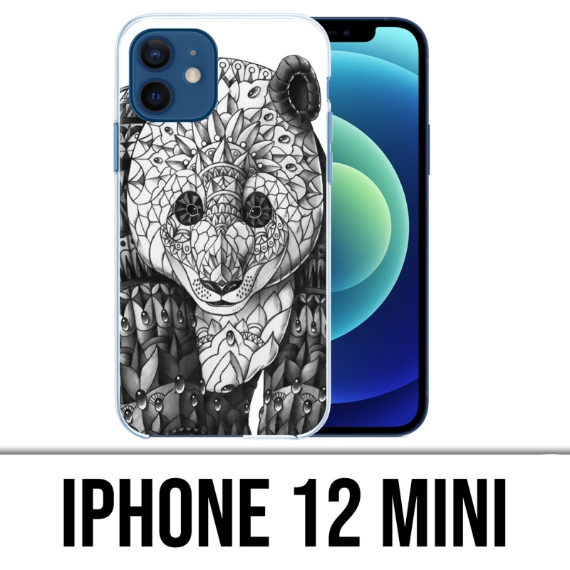 Coque iPhone 12 mini - Panda Azteque