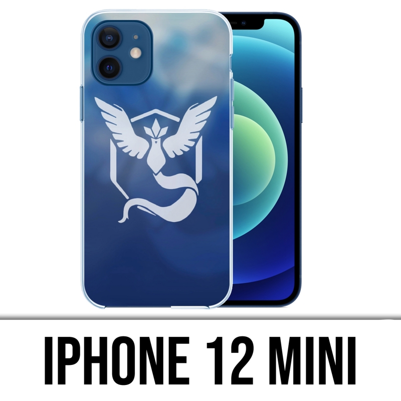 Coque iPhone 12 mini - Pokémon Go Team Bleue Grunge