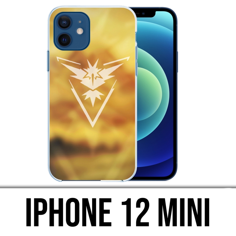 Coque iPhone 12 mini - Pokémon Go Team Jaune Grunge