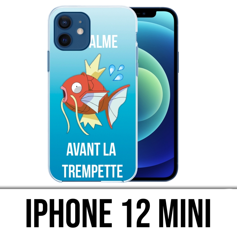 Coque iPhone 12 mini - Pokémon Le Calme Avant La Trempette Magicarpe