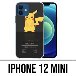 Coque iPhone 12 mini - Pokémon Pikachu Id Card