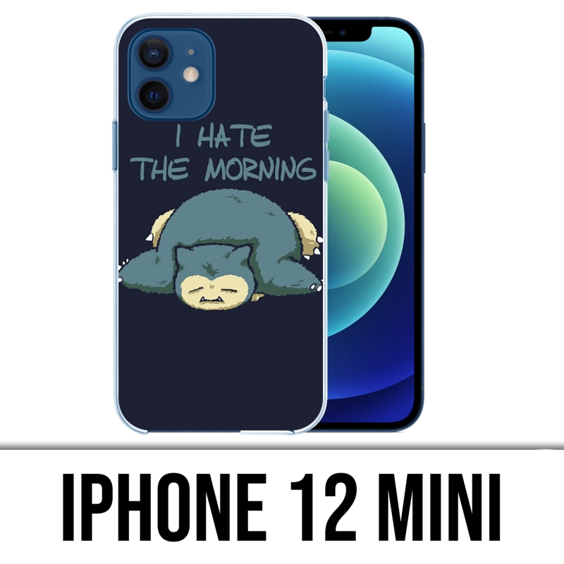 Custodia per iPhone 12 mini - Pokémon Snorlax Hate Morning