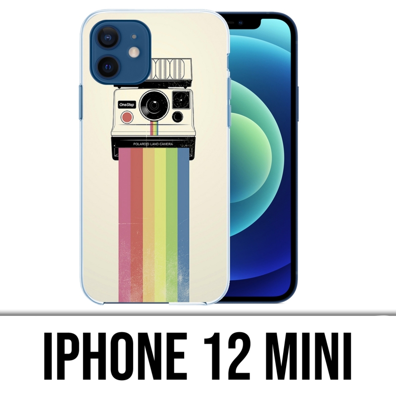 Coque iPhone 12 mini - Polaroid Arc En Ciel Rainbow