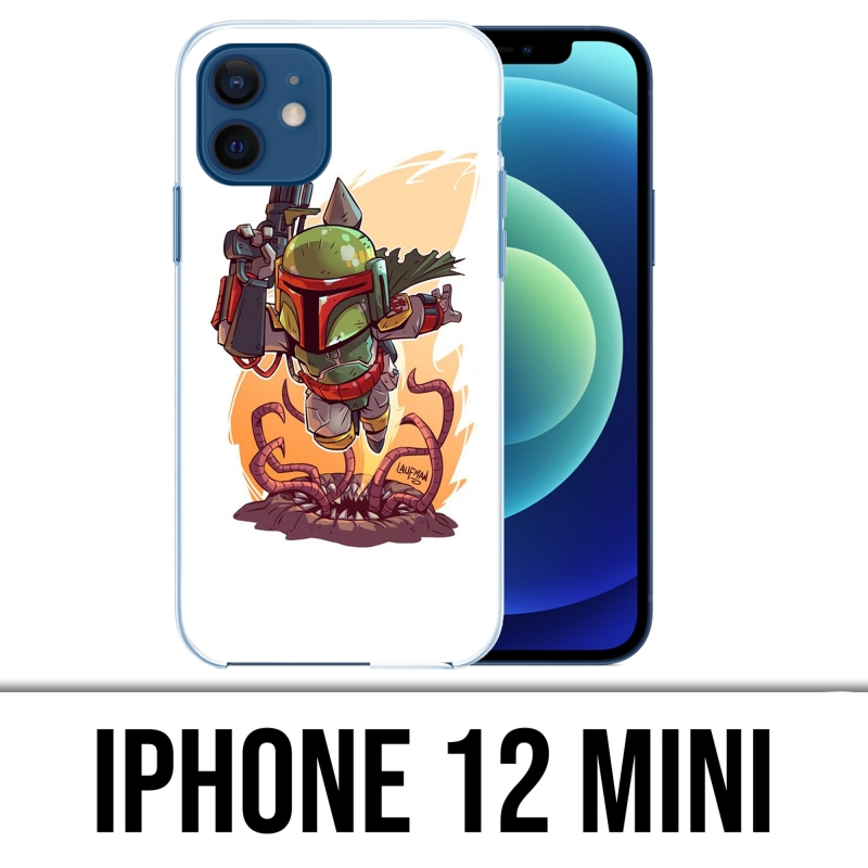 Funda para iPhone 12 mini - Star Wars Boba Fett Cartoon