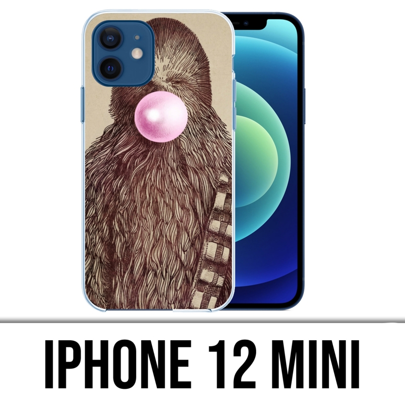 Coque iPhone 12 mini - Star Wars Chewbacca Chewing Gum