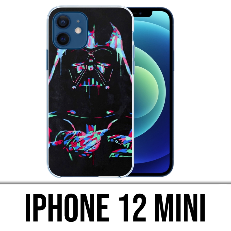 Coque iPhone 12 mini - Star Wars Dark Vador Néon