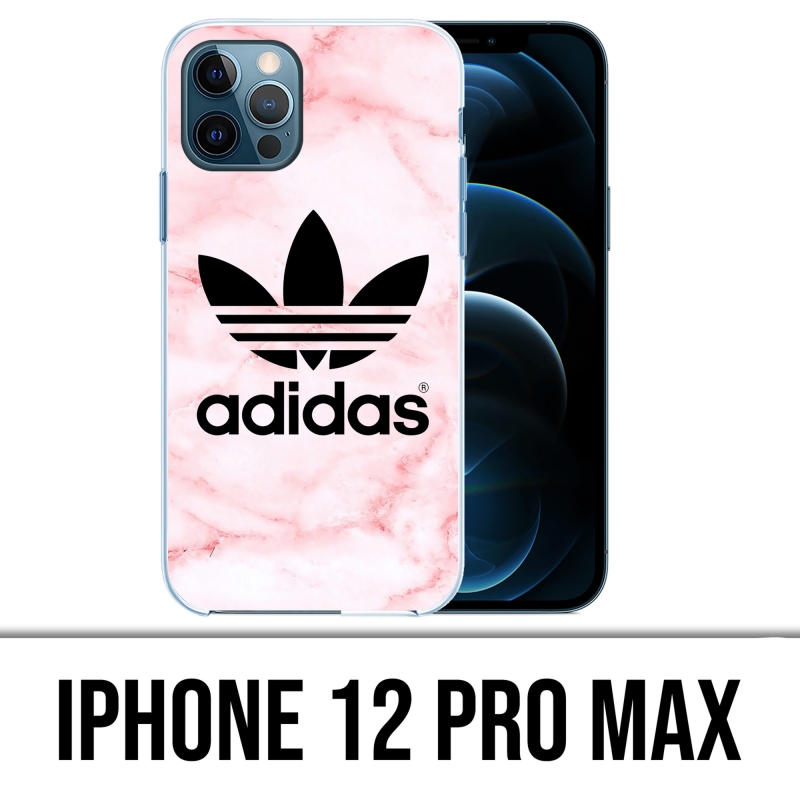 Convertir Viaje Obligatorio Funda Para iPhone 12 Pro Max - Adidas Marble Pink