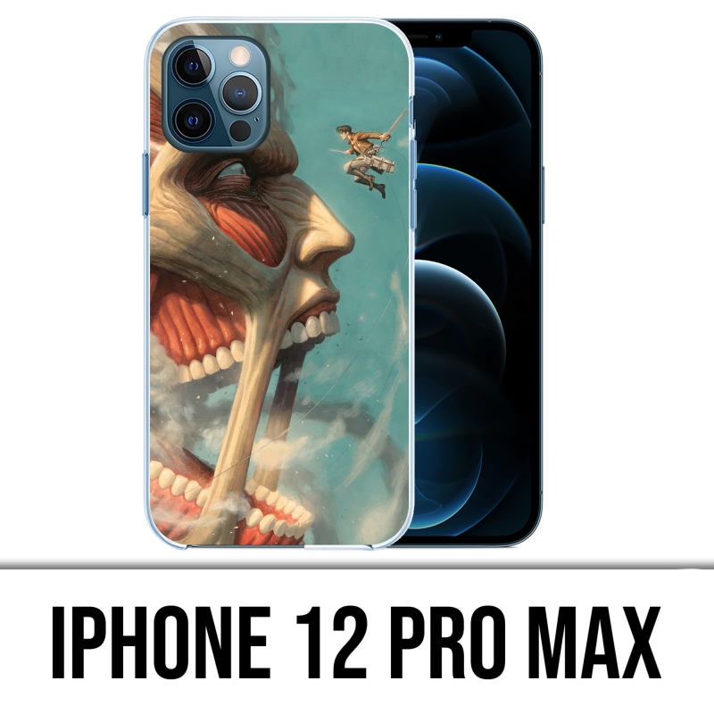 Custodia per iPhone 12 Pro Max - Attack-On-Titan-Art