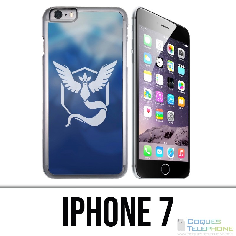 Coque iPhone 7 - Pokémon Go Team Bleue Grunge