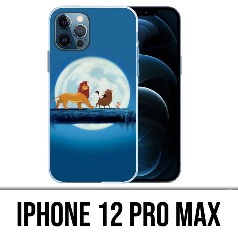 Coque iPhone 12 Pro Max - Roi Lion Lune