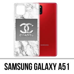 Coque Samsung Galaxy A51 - Chanel Marbre Blanc