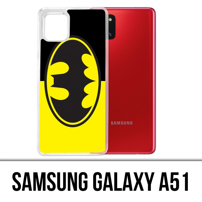 Coque Samsung Galaxy A51 - Batman Logo Classic Jaune Noir