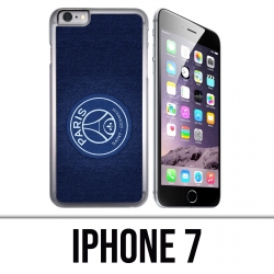 Coque iPhone 7 - PSG Minimalist Fond Bleu