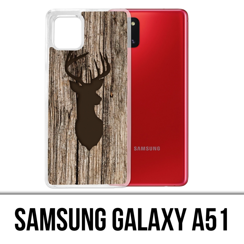 Coque Samsung Galaxy A51 - Cerf Bois