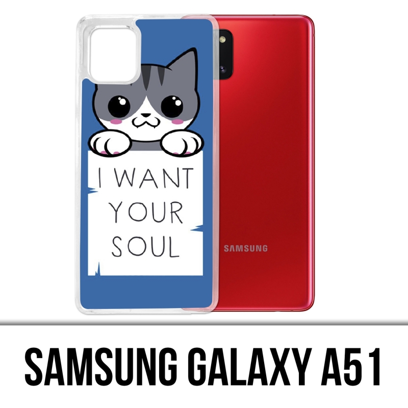 Funda Samsung Galaxy A51 - Gato, quiero tu alma