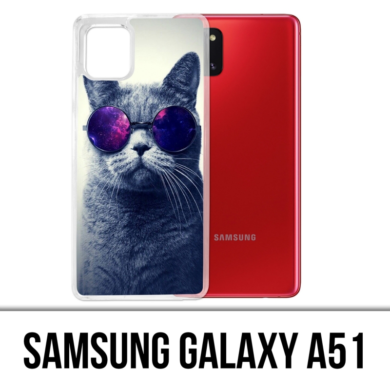 Samsung Galaxy A51 Case - Cat Galaxy Brille